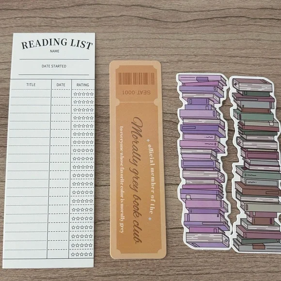 Bookish bundle Sticker Set with Pen Bookmarks - Picture 5 of 11